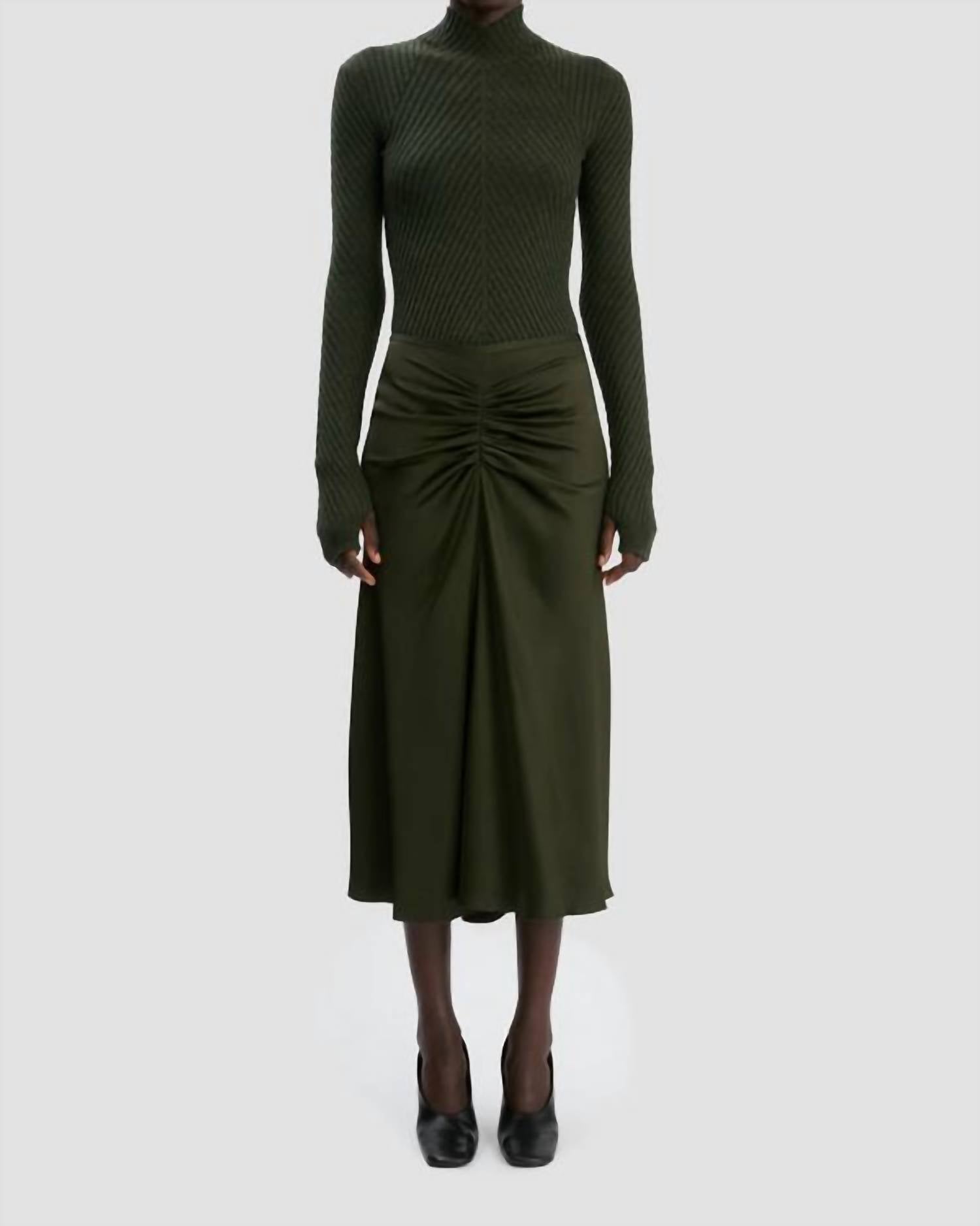 Victoria Beckham - Gathered Waist Midi Skirt