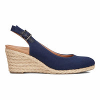 VIONIC Women's Carolina Slingback Wedge Shoes in navy - women's shoe - detail view