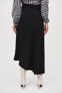 Joseph Ribkoff - Pleated Asymmetric Maxi Skirt