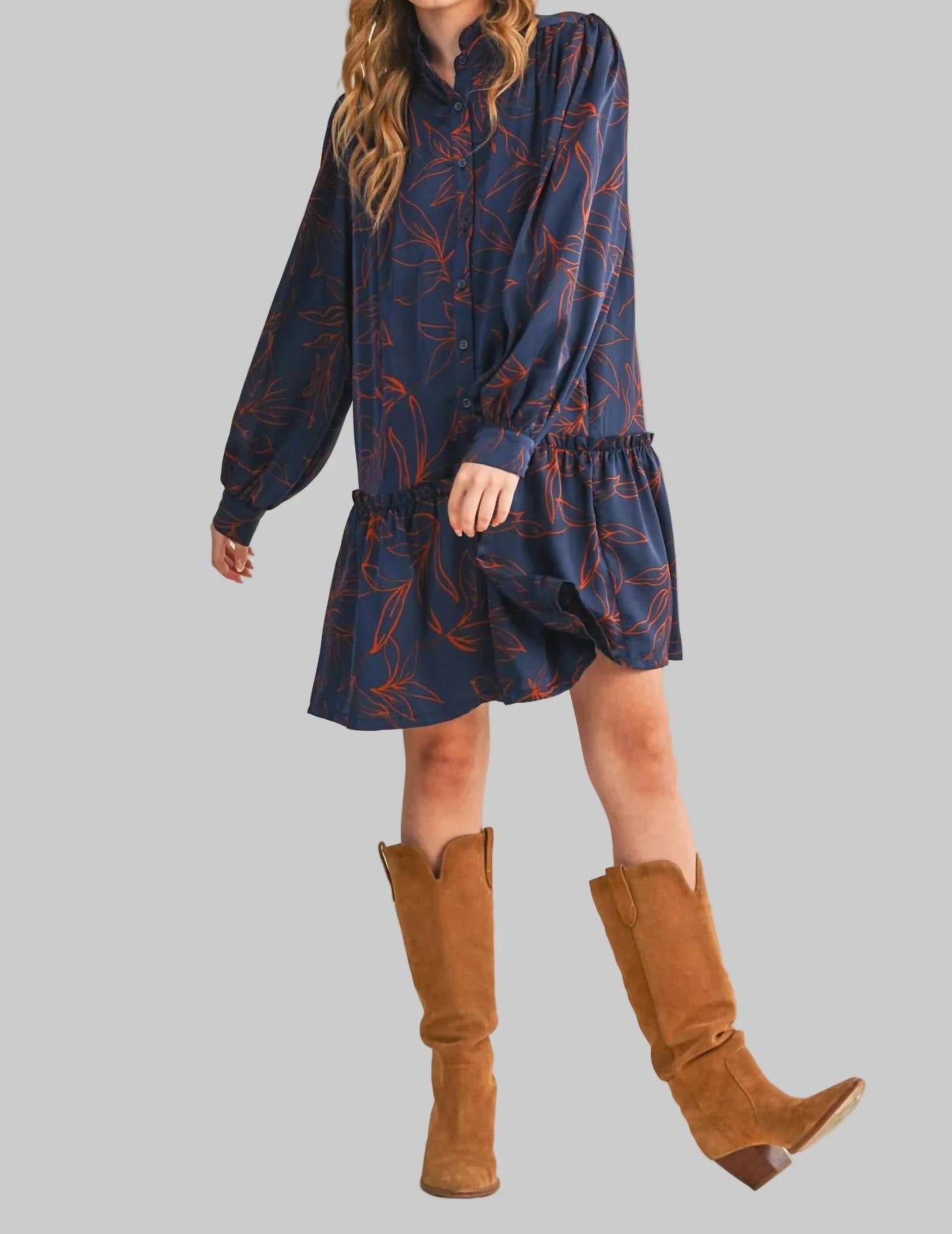 &Merci - Balloon Sleeve Mini Dress