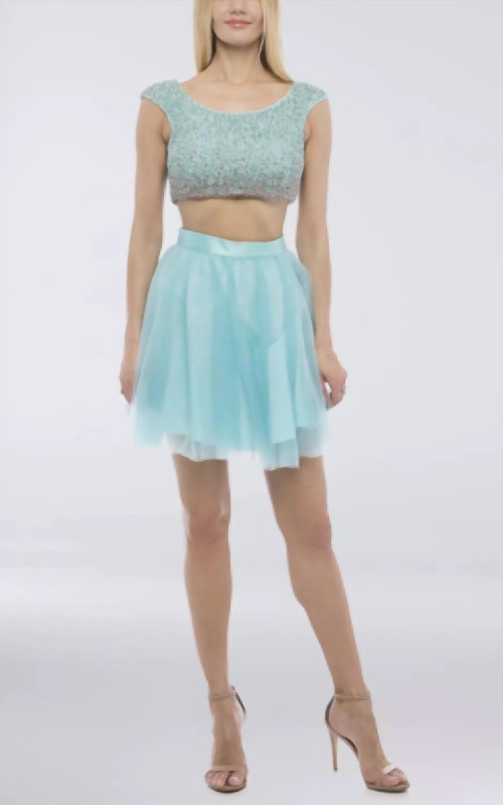 Terani Couture - 2pc Skirt With Beaded Top