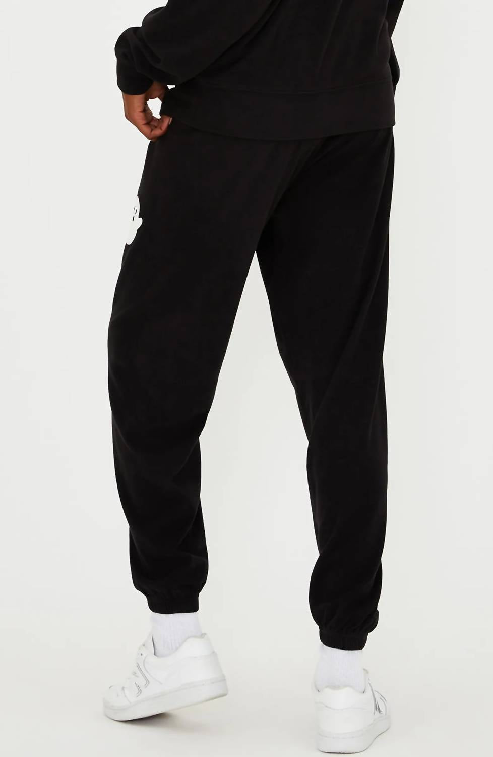 Beach Riot Georgie Pant in boo black - women's pants - detail view