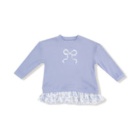ANGEL DEAR Girl's Waffle Pullover & Ribbed Leggings Set in blue - item - alternate view