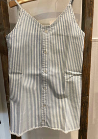STRIPED DENIM DRESS