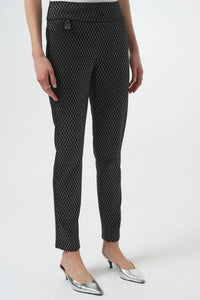 Joseph Ribkoff - Foiled Heavy Knit Slim Fit Pants