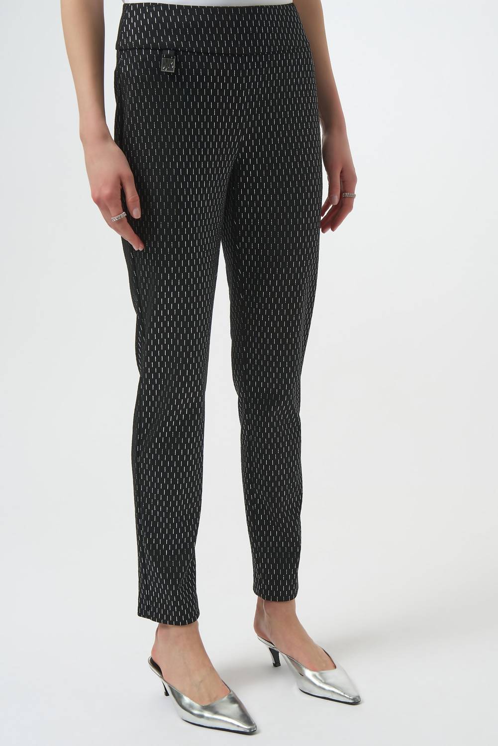Joseph Ribkoff - Foiled Heavy Knit Slim Fit Pants