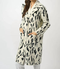 Joseph Ribkoff - Animal Print Faux Fur Coat