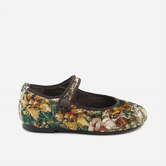 Papanatas - Girls Floral Mary Jane Shoes