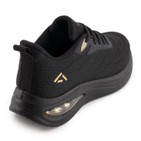 Andrea Women’s Casual Athletic Sneakers With Cushioned Sole in black - women's sneaker - alternate view