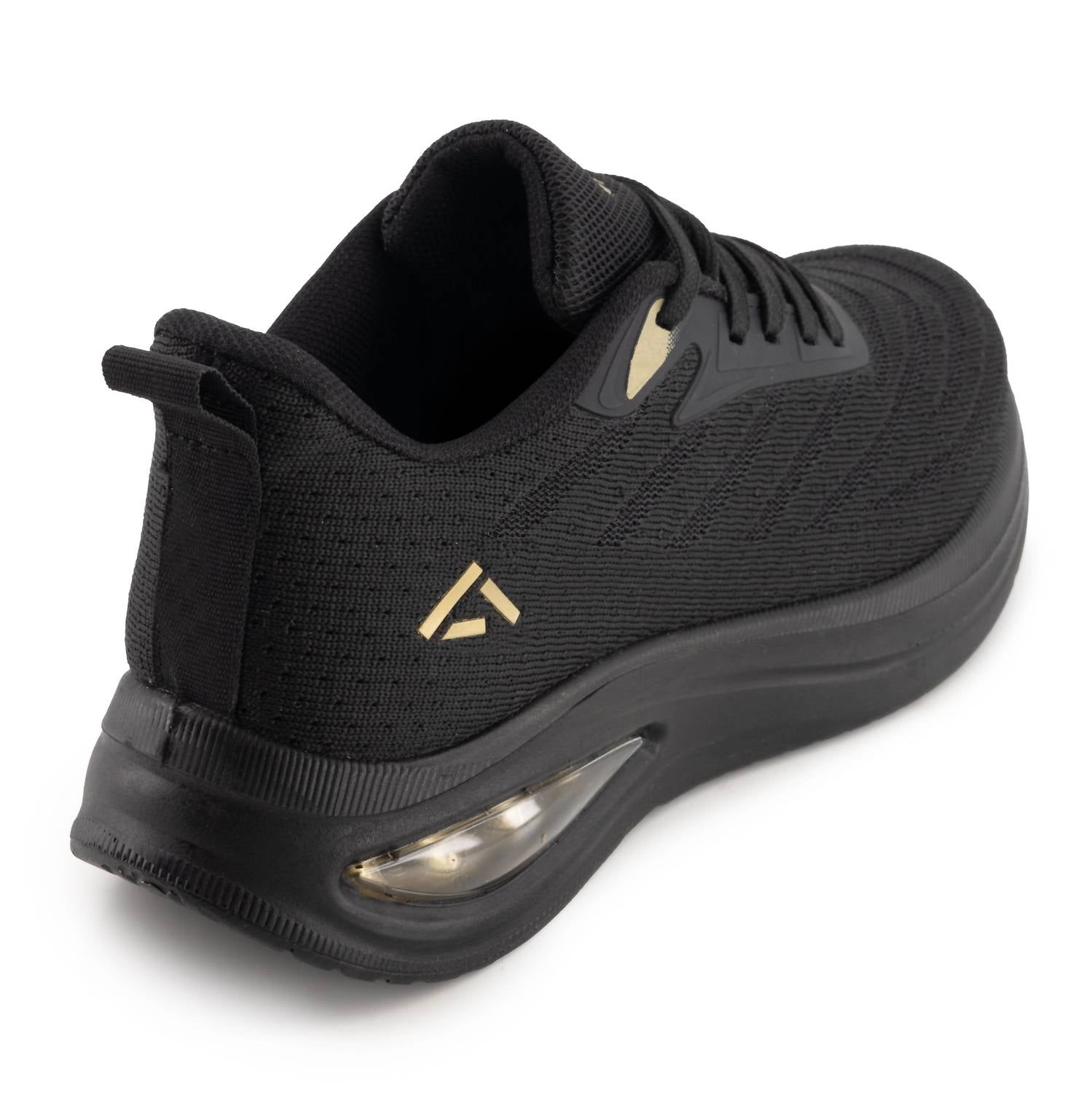 Andrea Women’s Casual Athletic Sneakers With Cushioned Sole in black - women's sneaker - alternate view