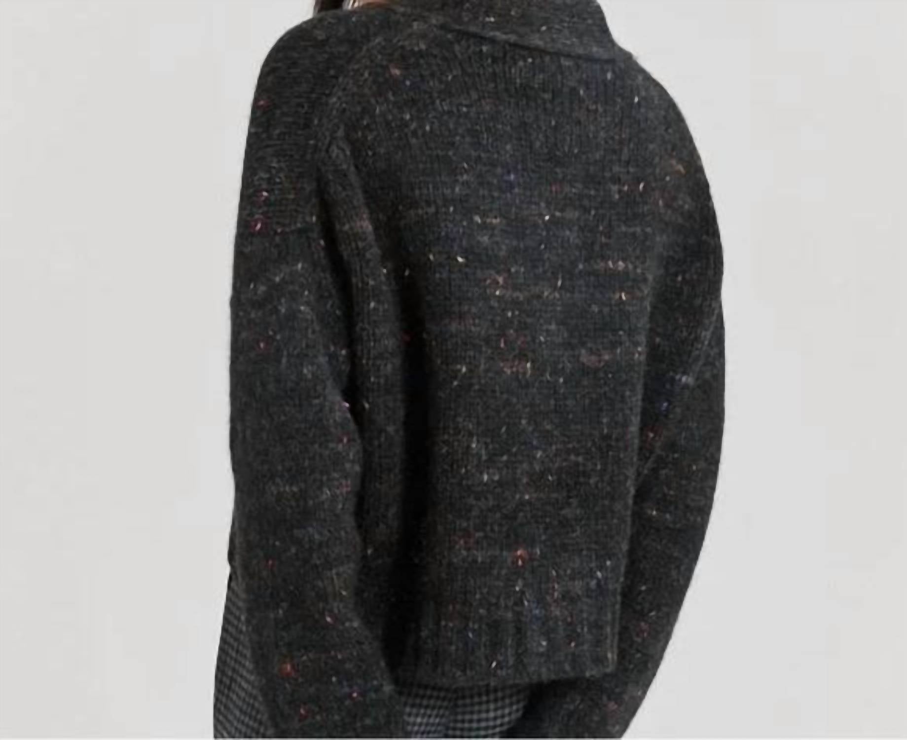 Something Navy - Chunky Cropped Cardigan