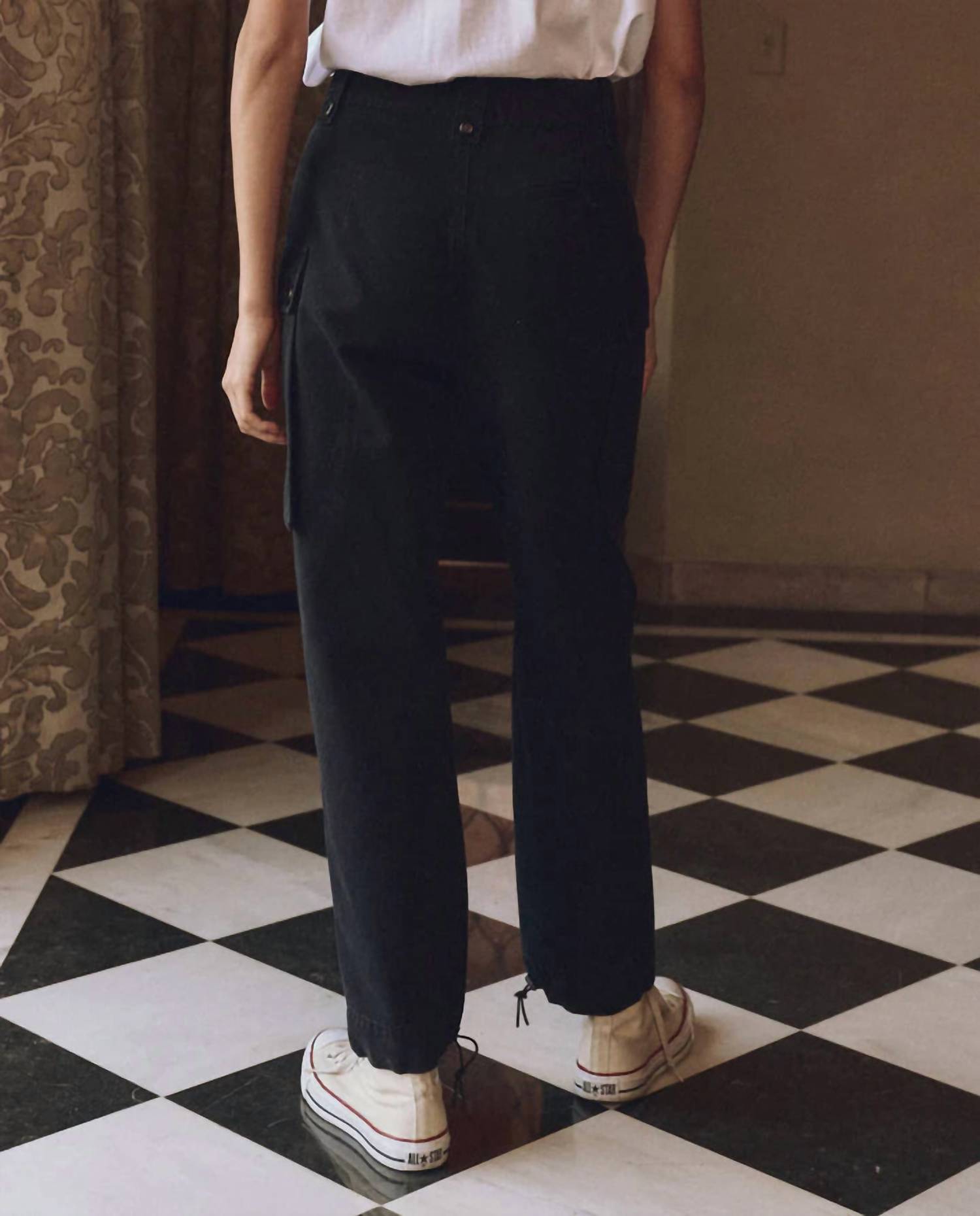 THE GREAT. Convoy Pants in black - women's pants - alternate view