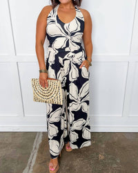 Wasabi + Mint - Magnolia Floral Halter Jumpsuit