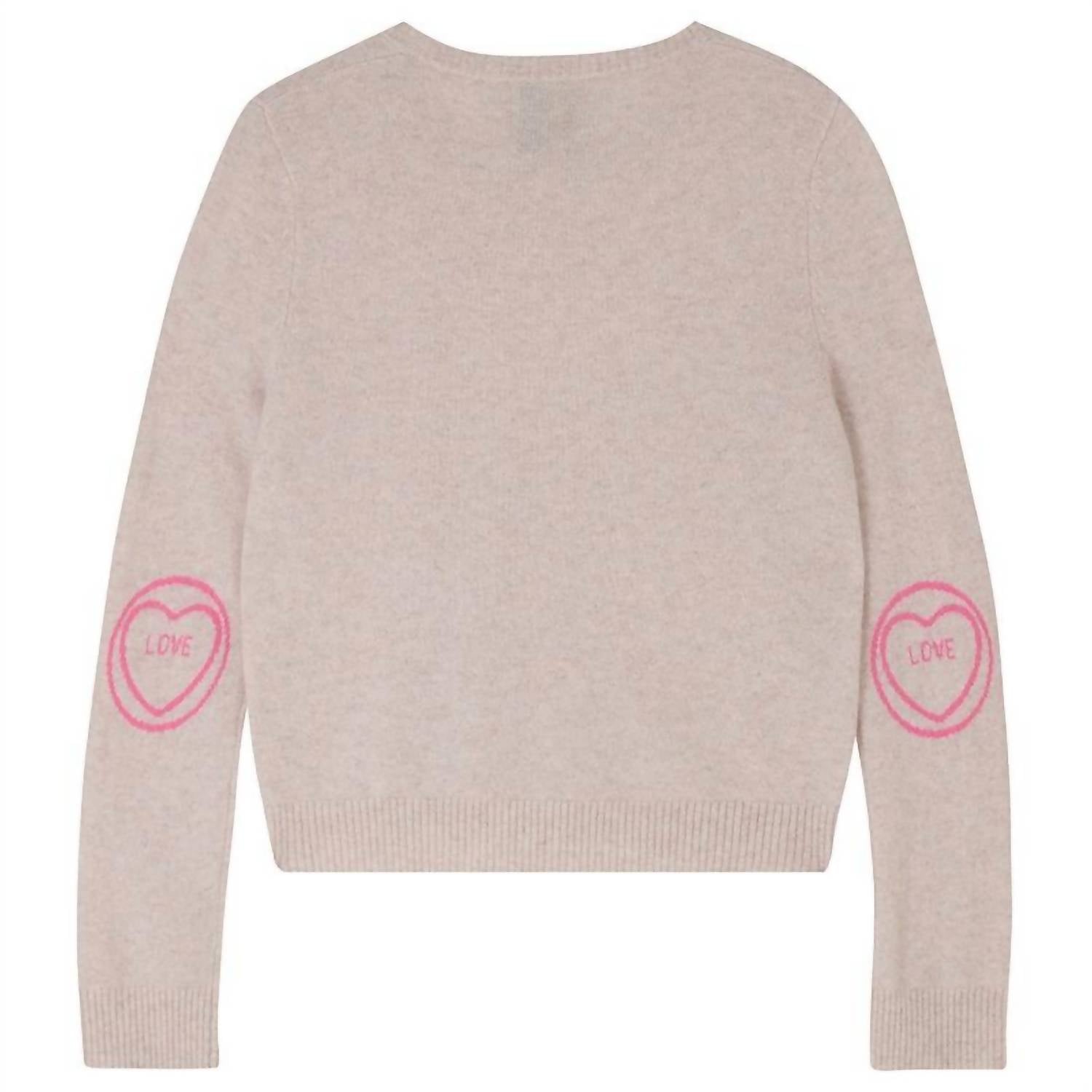 Jumper1234 - Women's Love Hearts Elbow Crew Top