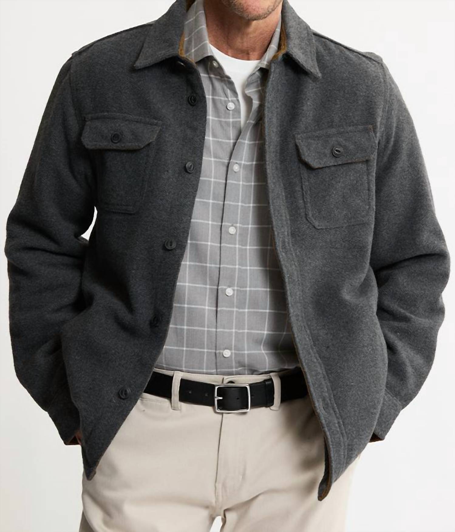 Jachs New York - Thermal Lined Wool Blend Shirt Jacket