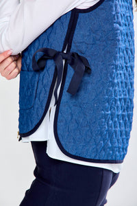 SARA CAMPBELL Mendy Reversible Vest in denim - women's jacket - alternate view