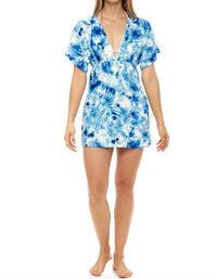 Jordan Taylor - Dolman Sleeve V Neck Tie Dye Tunic