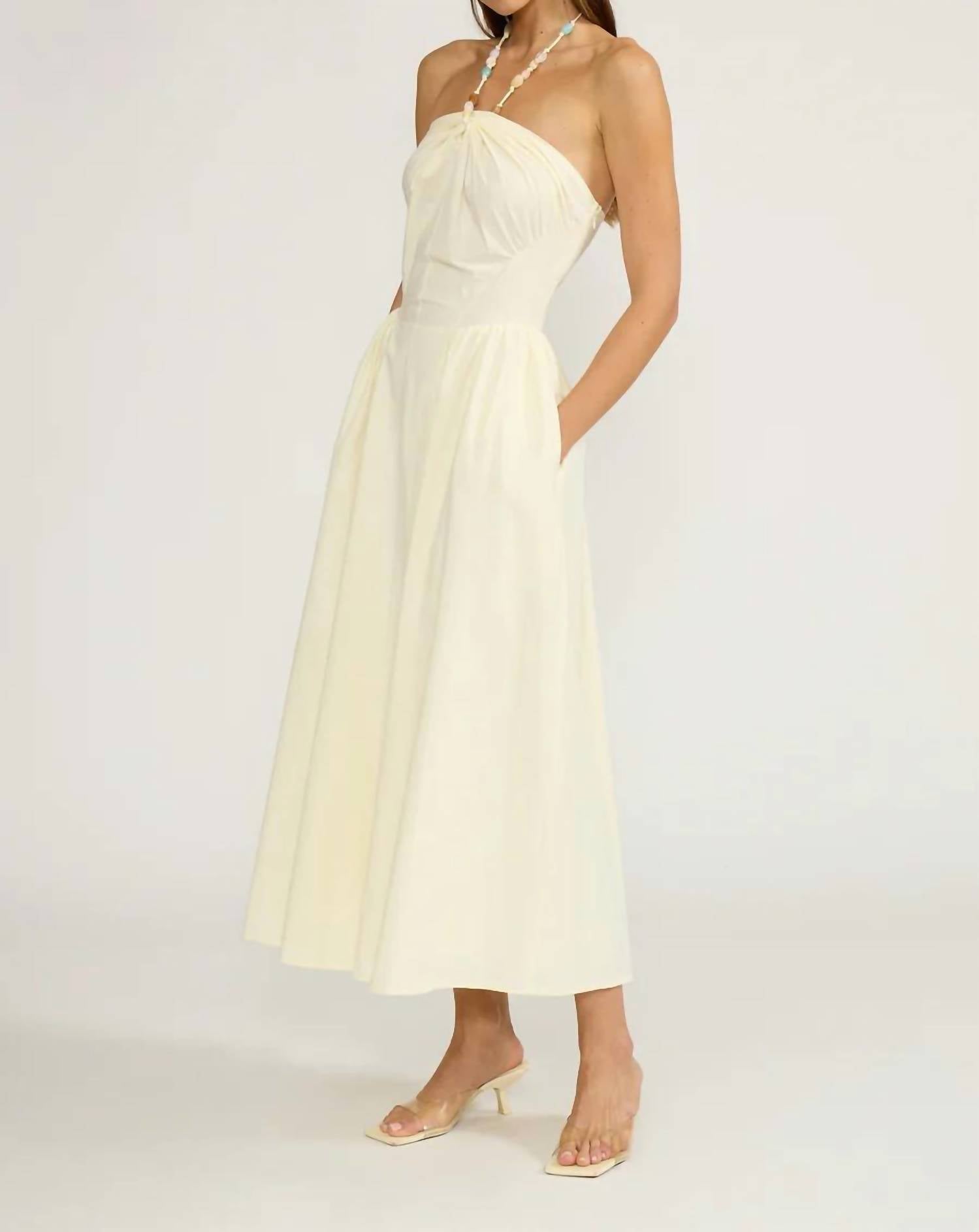 Lucy Paris - Hillary Beaded Halter Dress