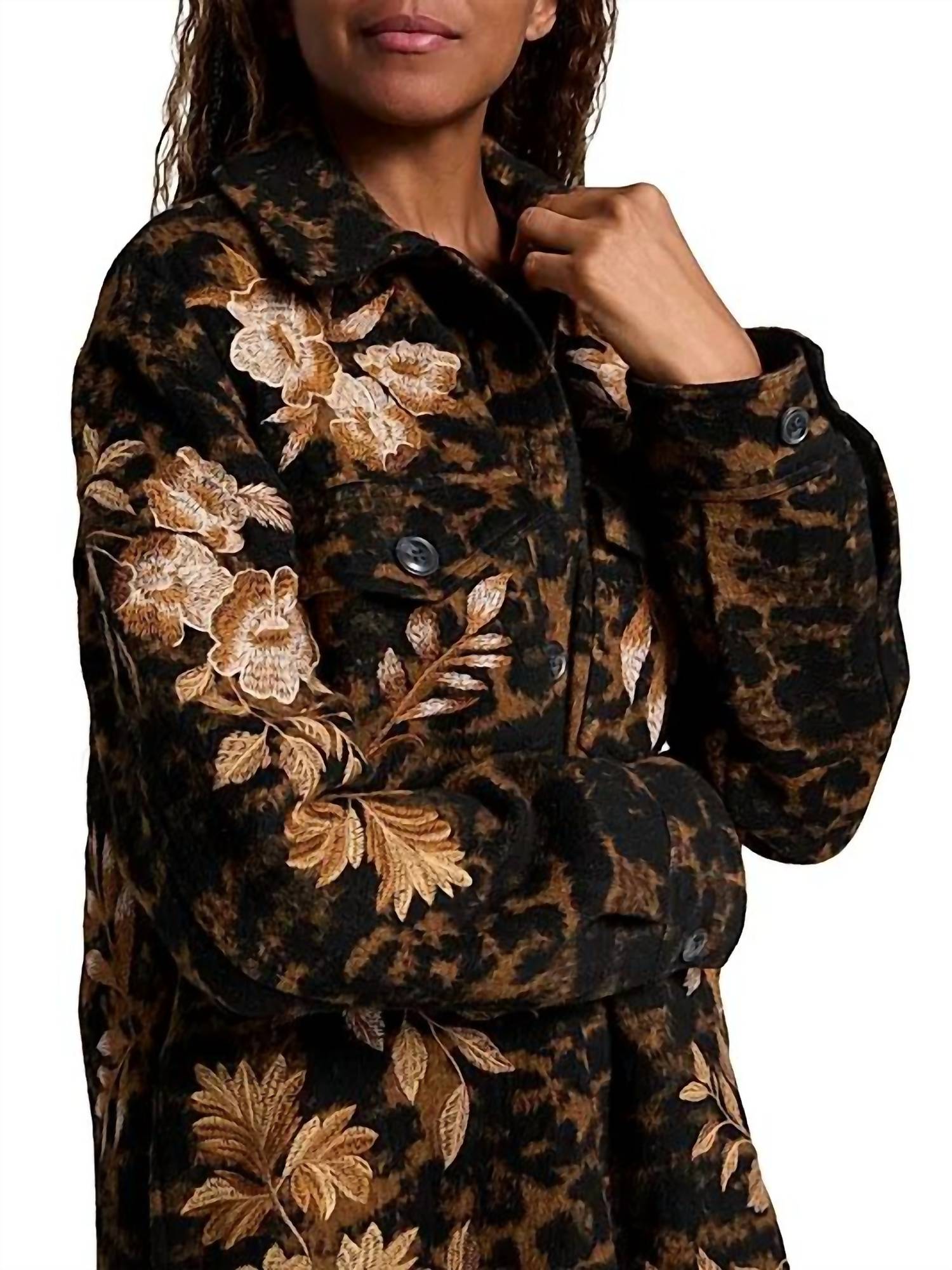 Johnny Was MIELA OVERSIZED SHIRT JACKET in floron jacquard - women's jacket - view 4