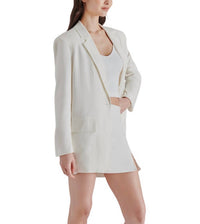 STEVE MADDEN Imaan Blazer in ivory - women's jacket - detail view