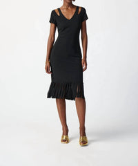 Joseph Ribkoff Cutout Neckline Sheath Dress in black - women's dress