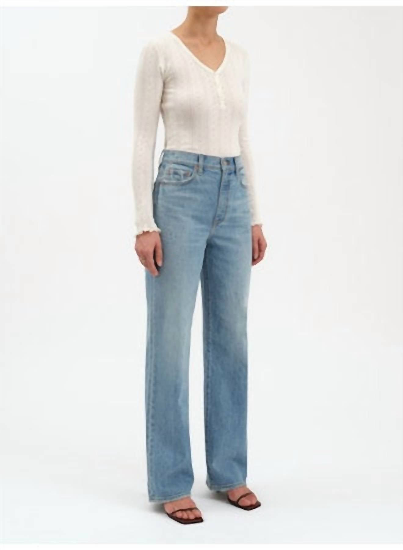 DAZE City High Rise Straight Leg Jeans in be mine vintage - women's jeans - alternate view
