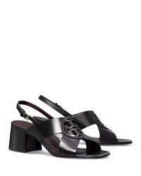 TORY BURCH Women's Miller Mid Heel Sandal in perfect black - women's heels