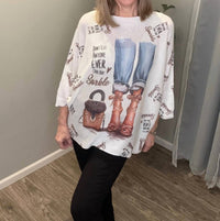 Yolly - Don’t Let Anyone Dull Your Sparkle Boatneck Top