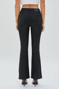 Hidden - Happi Mid Rise Flare Coated Denim Jean