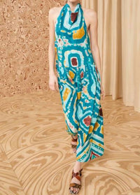 Ulla Johnson Assa Halter Dress in ocean jasper - women's dress