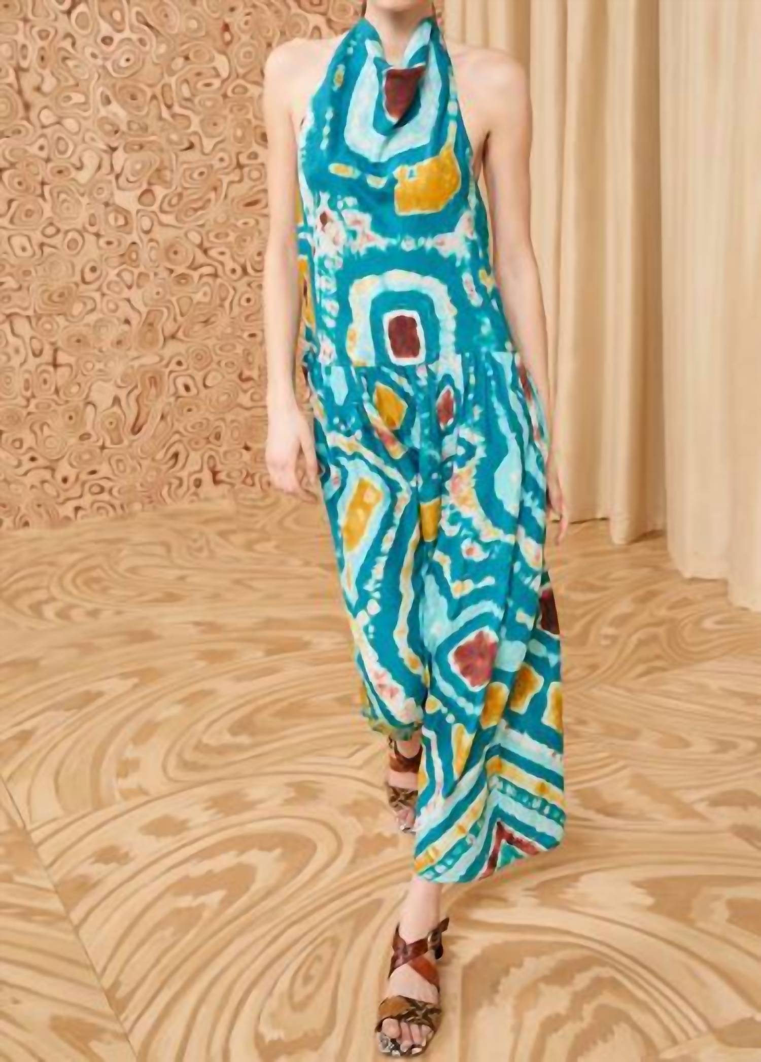 Ulla Johnson Assa Halter Dress in ocean jasper - women's dress