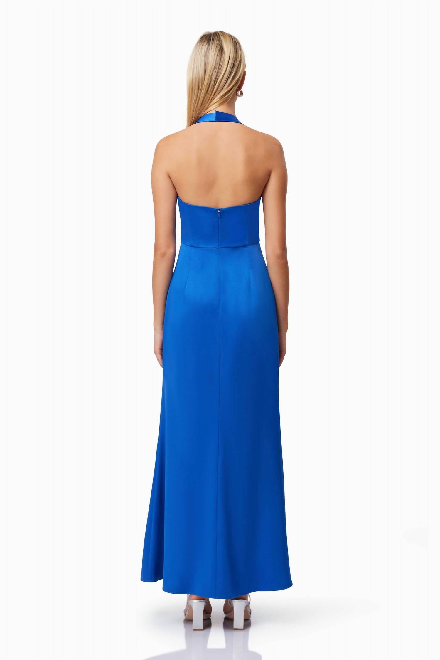 Elliatt - Chiara Satin Halter Gown