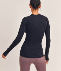 Mono B - Cool Touch Raglan Mesh Sleeve Top