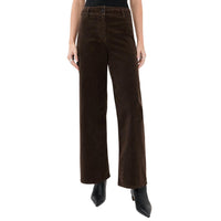 NILI LOTAN Women's Megan Corduroy Pant in chocolate brown - women's pants
