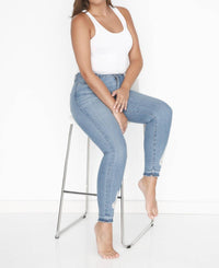 Untourage the Label Dom High Rise Skinny Jeans in blue - women's jeans