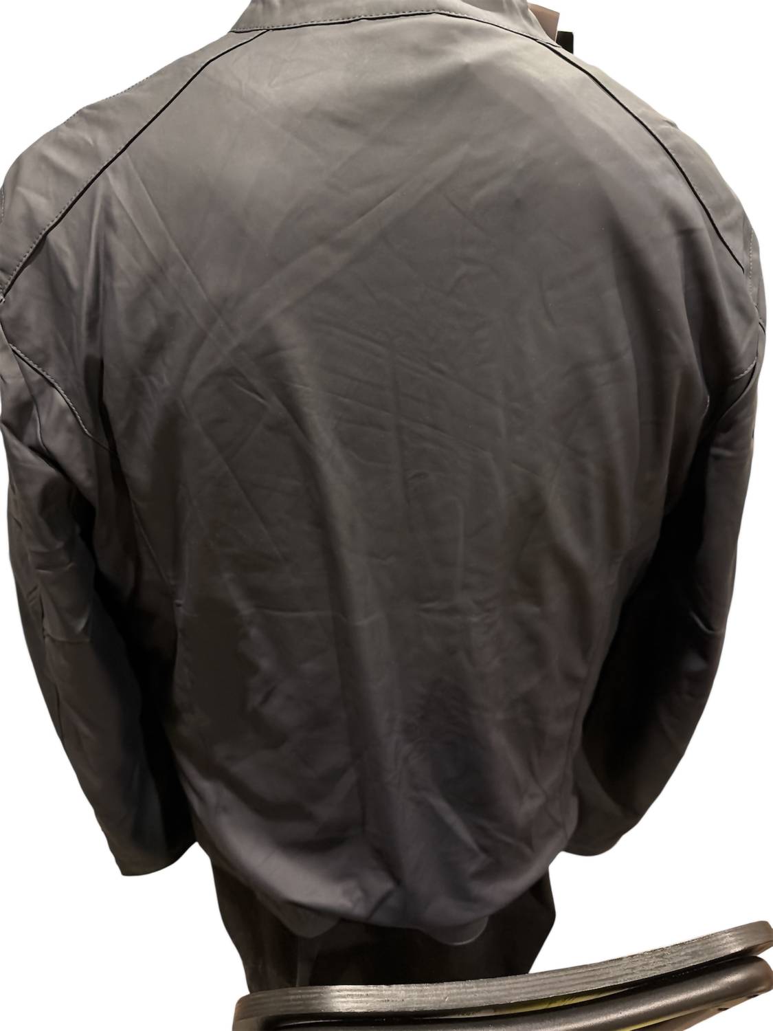 For The Republic - Men's Faux Leather Jacket Windbreaker