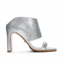 42 Gold - Women's Scaly Metallic Slide With Ankle Cuff