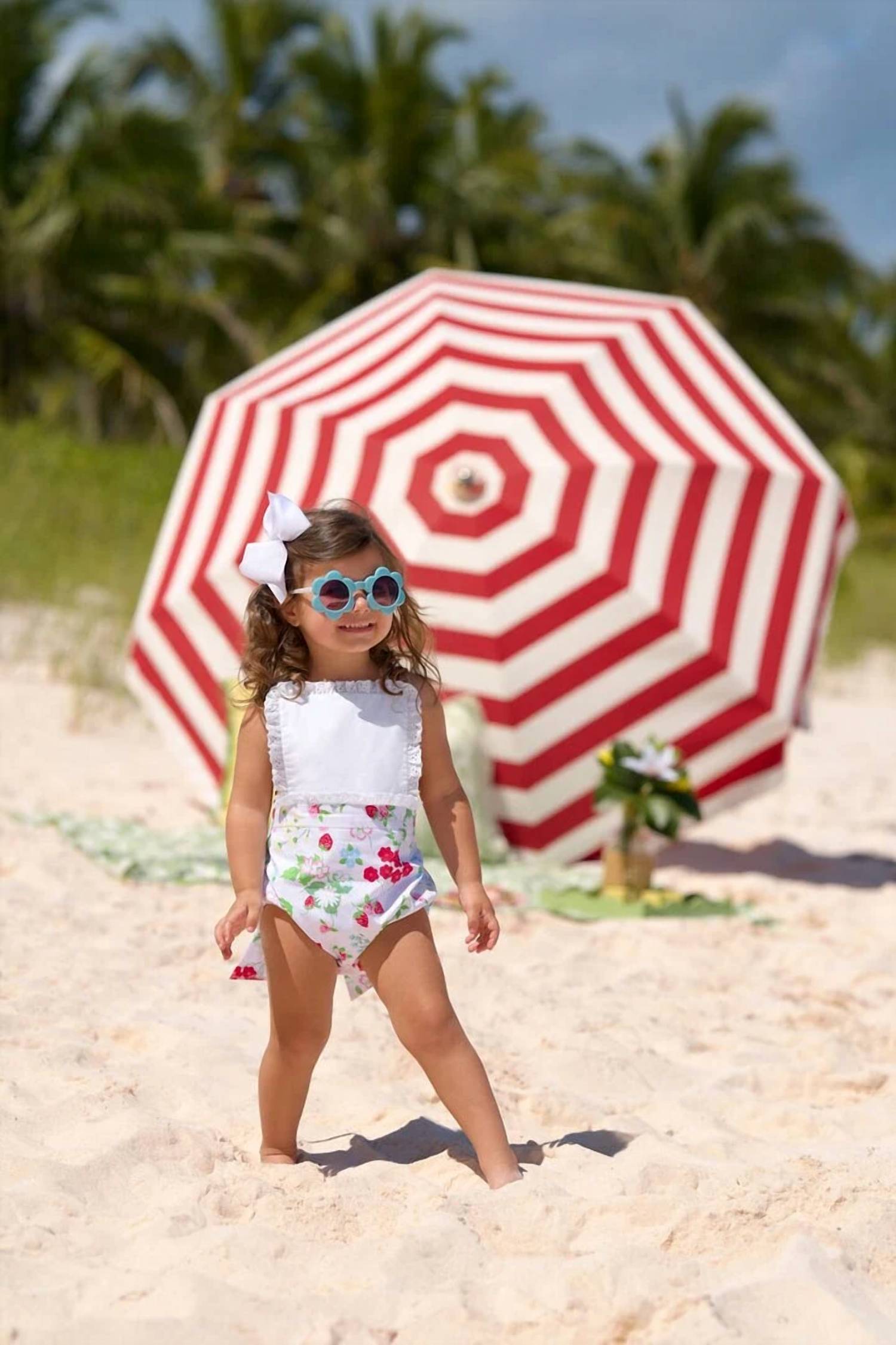 The Beaufort Bonnet Company - Girl's Sally Square Bib Sunsuit