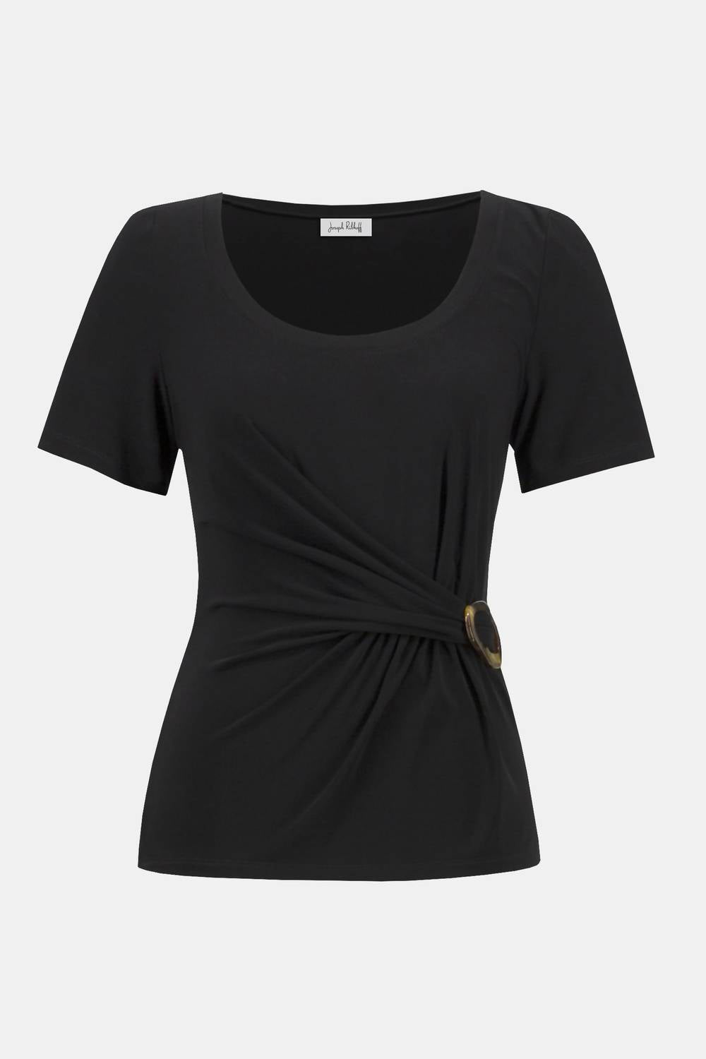 Joseph Ribkoff - Silky Knit Fitted Top With Buckle Detail