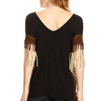 T-Party - Dip Dye Fringe Top