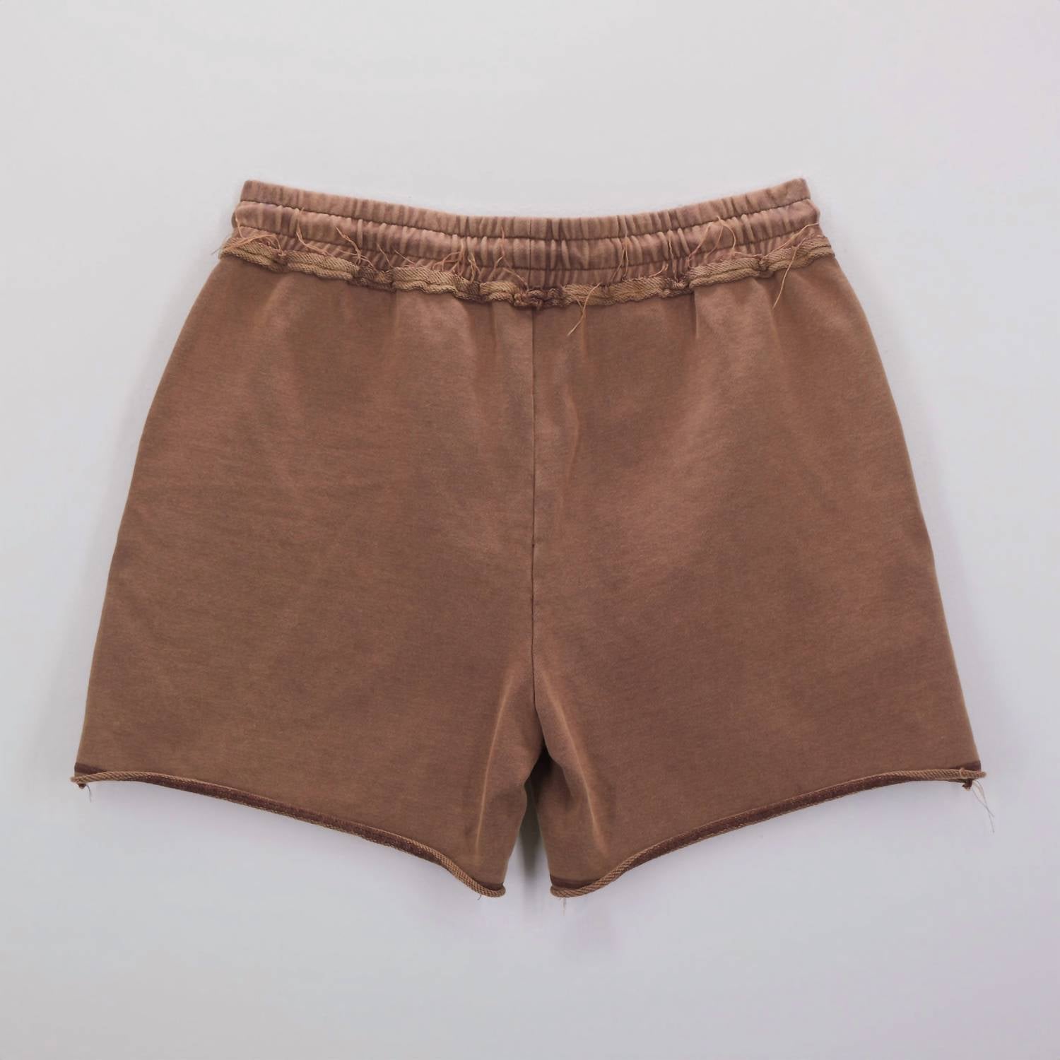 Yesterday is Dead Men's Made With Care Core Shorts in rust - men's shorts - detail view