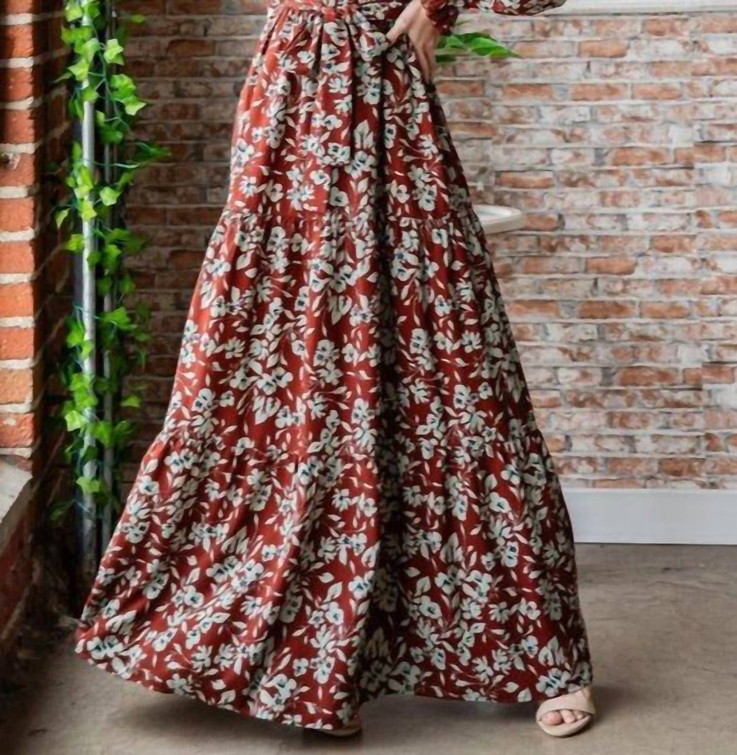 Hailey & Co - A Little Rusty Floral Maxi Dress
