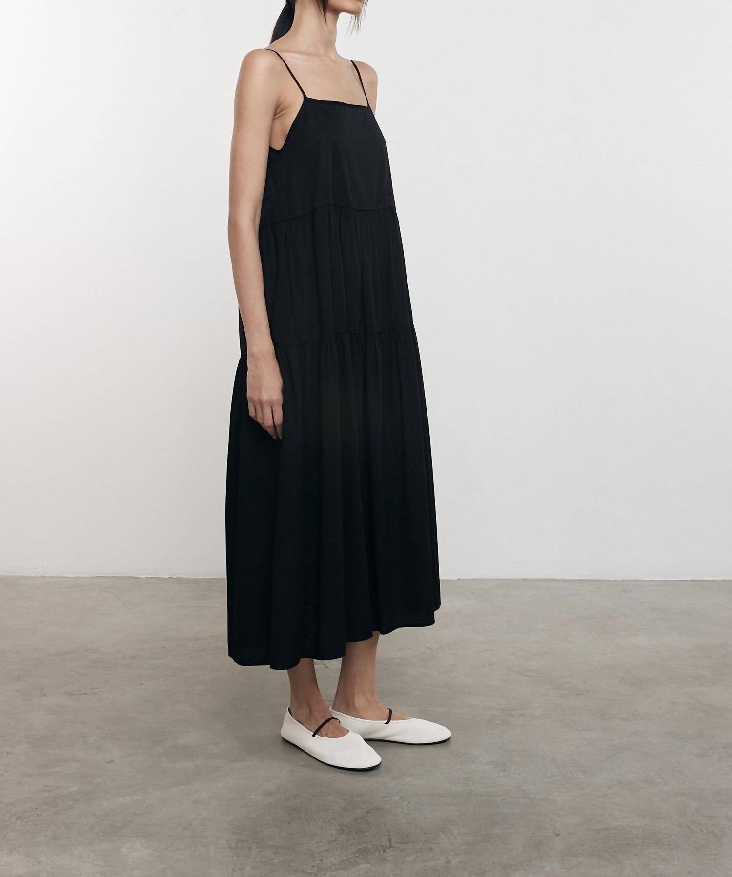 Enza Costa - Cool Cotton Strappy Tiered Dress