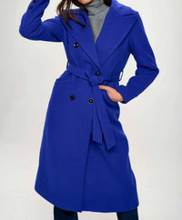 Coalition LA Trench Long Coat in blue - women's jacket