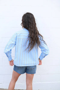 B.Young - Stripe Linen Blouse