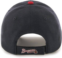 ’47 Men's Atlanta Braves Mvp Adjustable Cap in navy home - men's hat - detail view