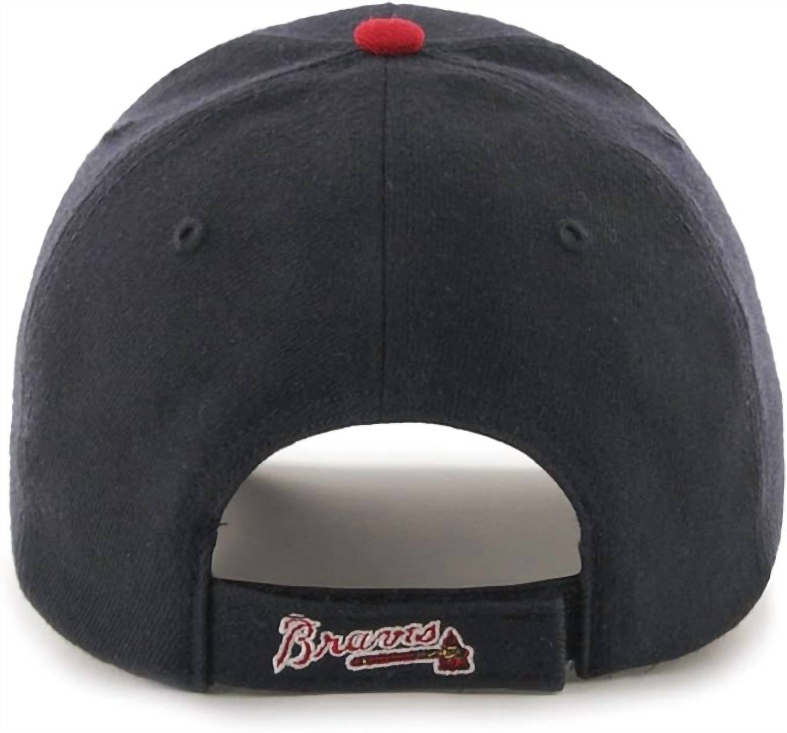 ’47 Men's Atlanta Braves Mvp Adjustable Cap in navy home - men's hat - detail view