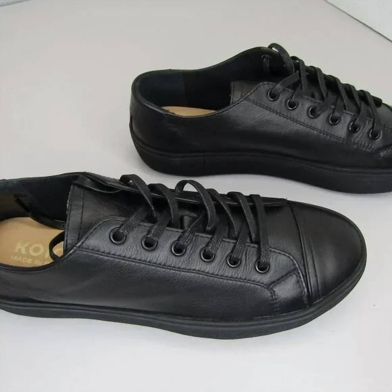Koio Men's Tivoli Casual Tennis Sneakers in black - men's sneaker - alternate view