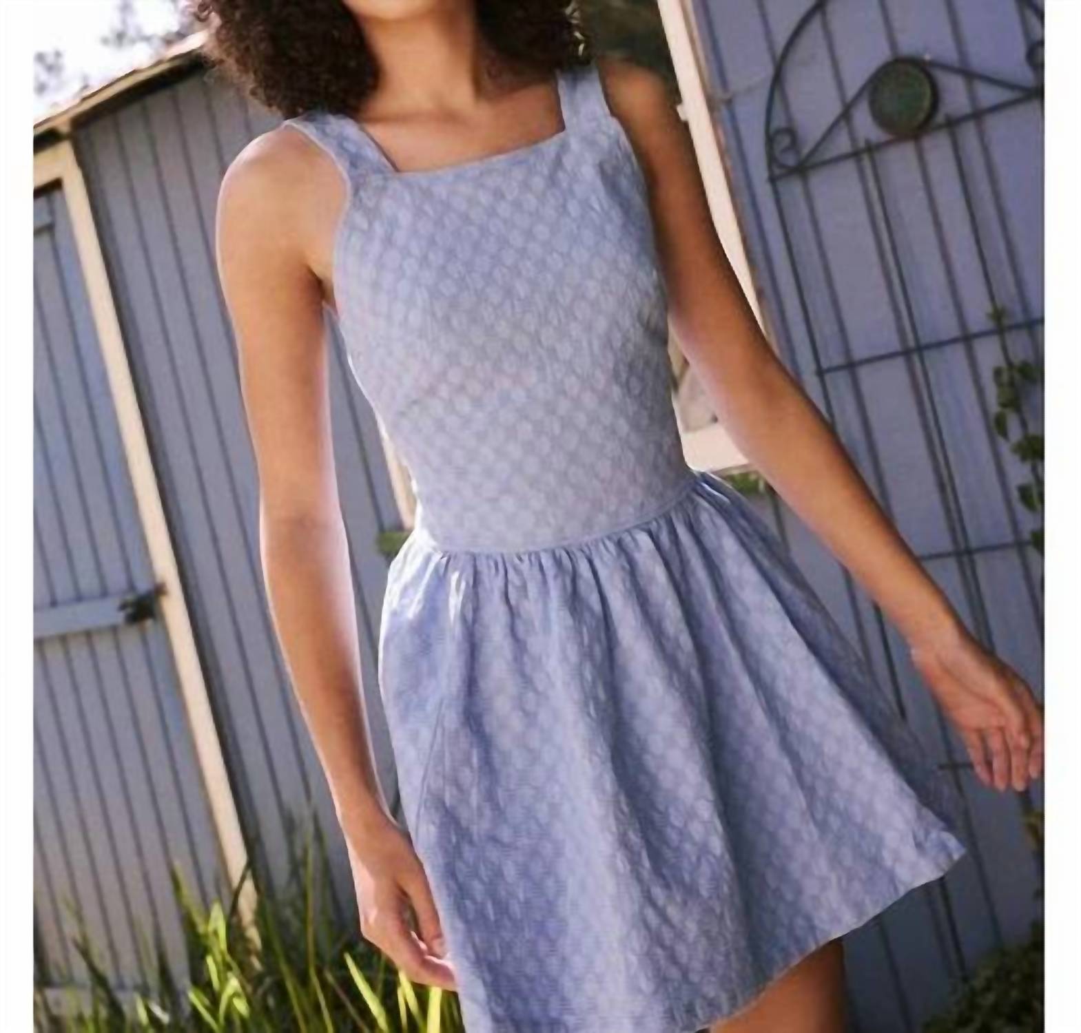 Free People - Va Va Volume Jacquard Criss Cross Back Mini Dress