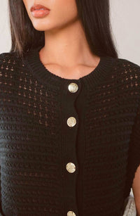 Elan - Knit Button Down Detail Cardigan